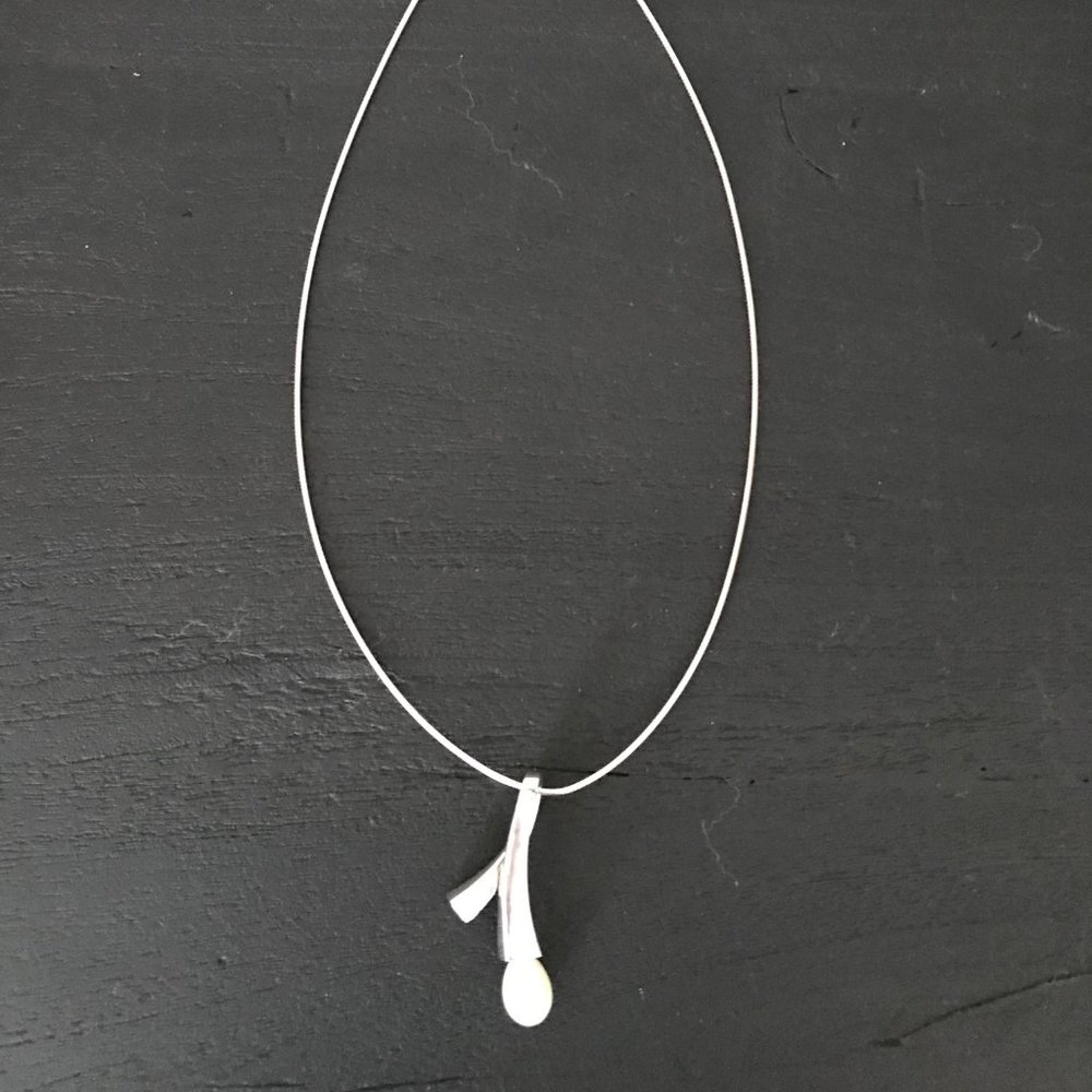 Silver and Pearl Necklace